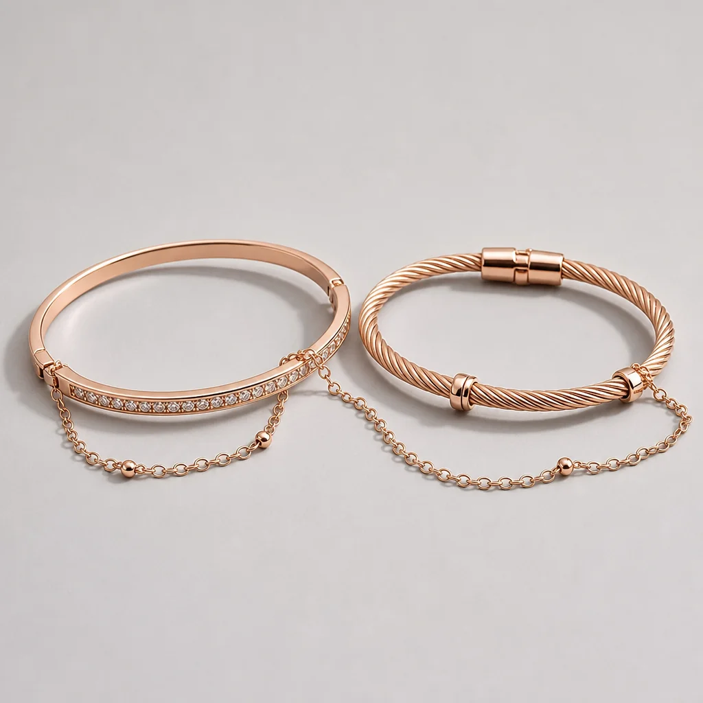 Rose Gold Travel Charm Bracelet