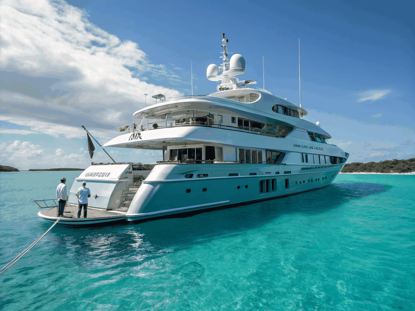 The Sovereign 135 luxury yacht sailing at cruising speed